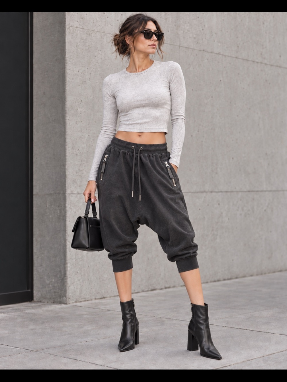 Drop Crotch Jogger Pants UNCONDITIONAL London XL Black Avant Garde Zip